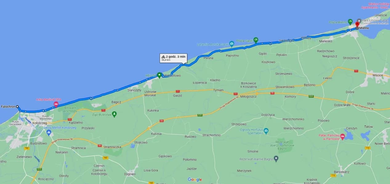 Ile kilometrów z Mielna do Kołobrzegu? Odkryj najkrótszą trasę!